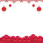 PNG素材 免抠图 中国风 新年 春节素材 灯笼 云纹 (658×658)
