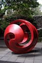 Landscape, A Swirling Design Garden Sculptures & Statues: Rocking Garden Sculpture and Statues for The Contemporary Touch