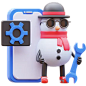 Snowman Character Winner And Earn Stars  3D Illustration