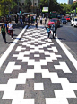 Canadian artist Roadsworth believes street crossings should be more than asphalt safety keyboards.