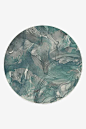 Aurora Teal Grey Rug : This green and grey abstract rug has watercolor swirls reminiscent of northern lights. Water-resistant, stain-resistant, and machine washable. Free Shipping!