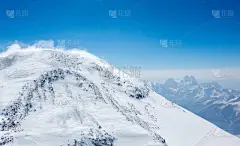 山顶,云,在上面,萨密特湖,冰爪,冰镐,高加索山脉,极限运动观点,天空,水平画幅