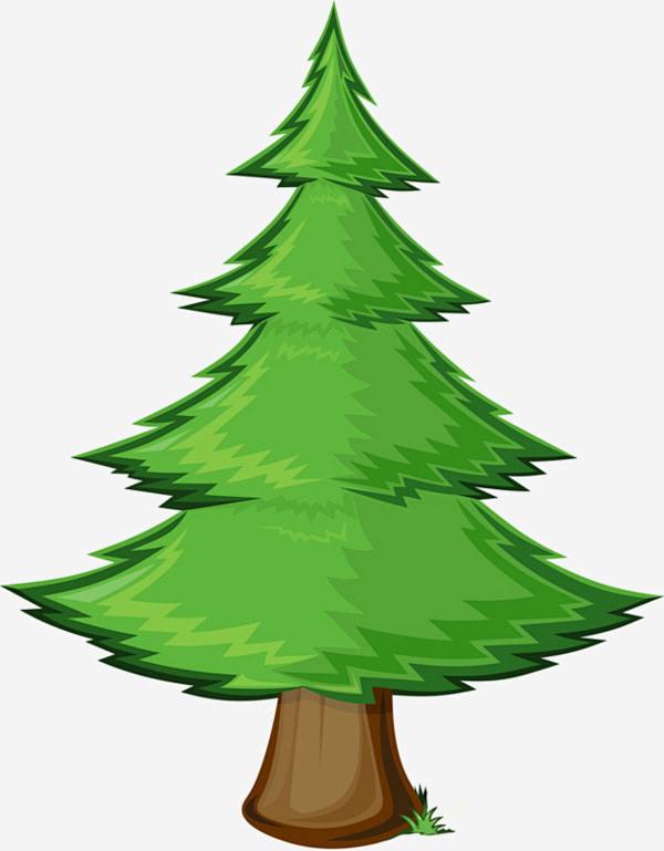 绿色松树高清素材 卡通 手绘 松树 树木...
