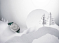 Omega Winter Wonders : A?paper winter wonderland created for Omega Watches' latest holiday editorial, featuring a layered paper bear, an enchanted castle?and a peacock with a tail created from?miniature watch cogs.Photographer | Luke KirwanSet Design 