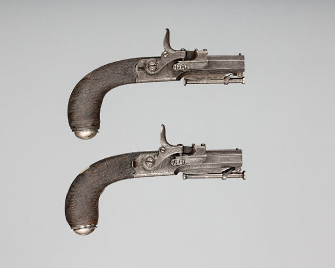 #绘画参考# 17世纪老式手枪/燧发枪 ...