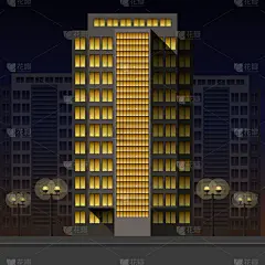 建筑业,夜晚,摩天大楼,办公大楼,华丽的,商务,暗色,光亮,黄昏,现代