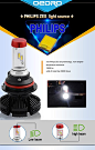 Amazon.com: oEdRo 9007 HB5 LED Headlight Bulbs High Low Dual Beam Led Headlamp Kit 100w 12000Lm 6000K Cool White Replace for Halogen or HID Bulbs: Automotive