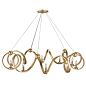 Currey and Company 9490 Ringmaster 10 Light Chandelier in Contemporary Gold Leaf