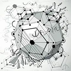 计划书,包豪斯,低多边形效果 ,化学元素周期表,透视图,壁纸,折纸工艺,几何形状,一个物体,美术工艺