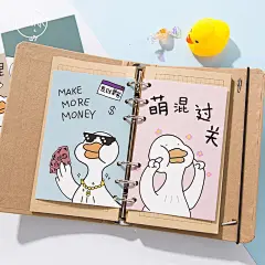 沐染盒装明信片 你好鸭 创意小清新暖心系可爱鸭子手绘卡通贺卡片-淘宝网