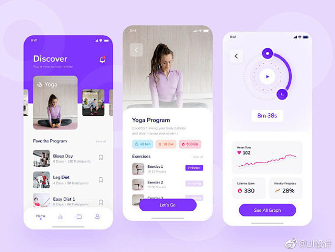 #ui设计# 运动健身APP页面设计