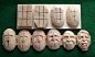 Wood carving faces: