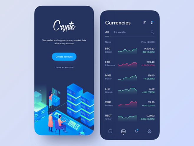 Crypto app illustrat...