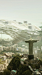 未来世界~艺术家蒙特利制作了一组《杀出重围:人类革命》的艺术概念，展现了恢弘大气的场景和灰暗的未来世界。——基督像#巴西