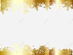 手绘金色雪花 创意素材