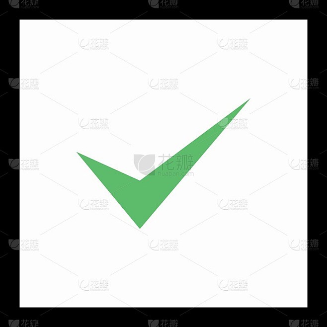 打勾，打勾，接受，批准，是，正确，好的，正确的选择，任务完成，投票。-矢量标记符号绿色。孤立的图标。