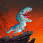 Giganotosaurus, Johan Egerkrans : Illustration from my book "My first book of Dinosaurs"