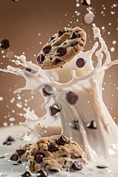 牛奶巧克力饼干素材
