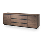 Wooden sideboard with drawers CROSSING | Tanned leather sideboard by i 4 Mariani_2