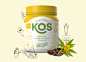 KOS : KOS is a brand of plant-based solutions created to provide easy and healthy nutritional alternatives. They boast a very clean, straight-forward and colorful identity where doodle-type illustrations are used to depict each products’ specific benefits