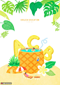菠萝饮品 创意泳池 热带植物 夏季主题海报设计PSD tid274t000285图片下载-优图网