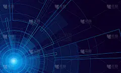科幻未来派用户界面，HUD，技术抽象背景，矢量插图。