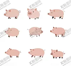 猪卡通插画 【酷图网】猪,卡通小猪,可爱小猪,小猪插画,猪矢量,猪插画,小猪素材