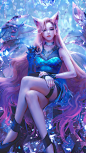 LOL英雄联盟九尾妖狐同人阿狸4k手机壁纸竖版2160x3840_梦想素材社更新