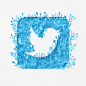 Paper Twitter Logo : Paper art