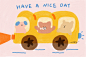 popo illustration｜香菇面包车