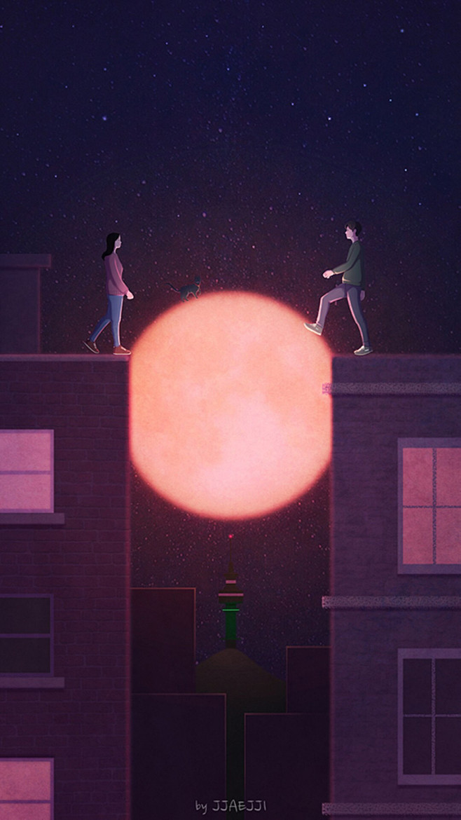 【插画师@JJAEJJI 温馨插画欣赏】...
