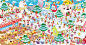 Les p'tits bisous / NEW : Illustrations for “hide and seek” games published in the french magazine “Strawberry Shortcakes”.