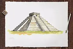 世界著名古迹水彩插画欣赏