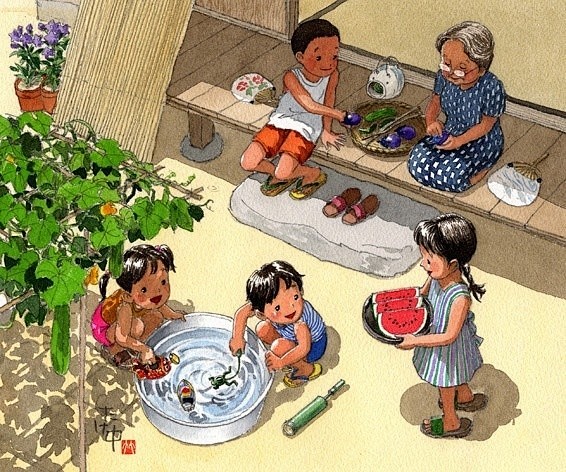 那些美好的童年时光—竹中俊裕插画欣赏