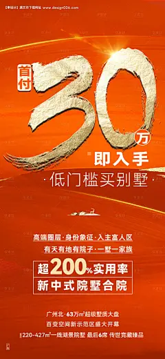 源文件下载【地产别墅大字报宣传海报】编号：54930027836331934