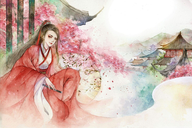〔 古风水彩美男 〕作者' 东凰栖