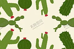 仙人掌背景  【酷图网】仙人掌背景,壁纸,插图,插画,绿色植物,绿植,清新,肉质灌木