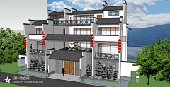 设计-生活采集到新中式-古建筑sketchup设计