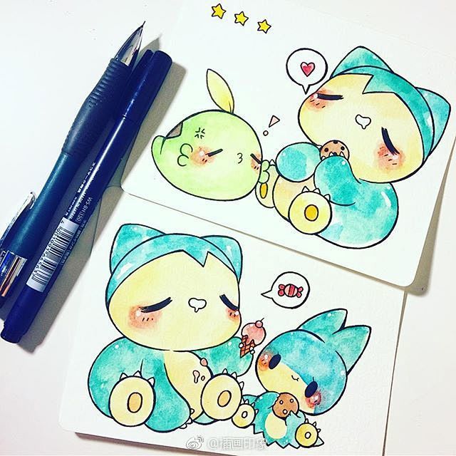 小萌宝们~【插画师：T】 ​（转）via...