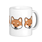 Shiba Inu Dog Faces Coffee Mugs: 