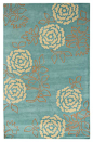 Wallflower Turquoise Rug traditional-rugs