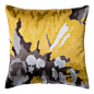 Loloi Inc. - Loloi Inc. 18"x18" Pillow, Yellow and Grey - 100% Cotton Sateen with embroidered design front. 18"x18". Made in India.