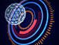 Hud with C4D ai ui spheres space planet motion circle artificial c4d hud 3d futuristic