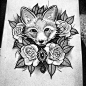 Cute fox tattoo