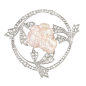 Belle Epoque Platinum, Gold, Diamond and Baroque Freshwater Pearl Brooch, Georges Fouquet