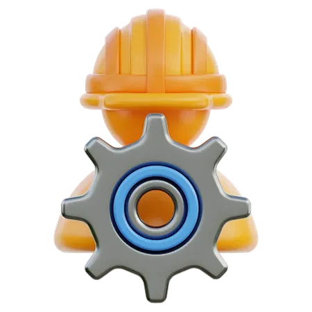 Engineer 3D Icon-花瓣网