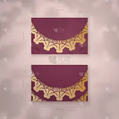 勃艮第名片豪华黄金图案为您的联系人。