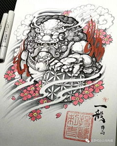 【纯针时代刺青】漏漏采集到纹身手稿
