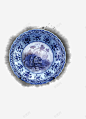 盘子高清素材 复古 民族风 盘子 蓝色 青花瓷 免抠png 设计图片 免费下载