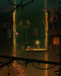 Oddmar Game level concepts, Volkan Yenen : One of the challenging part while I was creating art assets is level designs are created independently from level designer. Starting from empty level to fully polished level with different art assets for differen